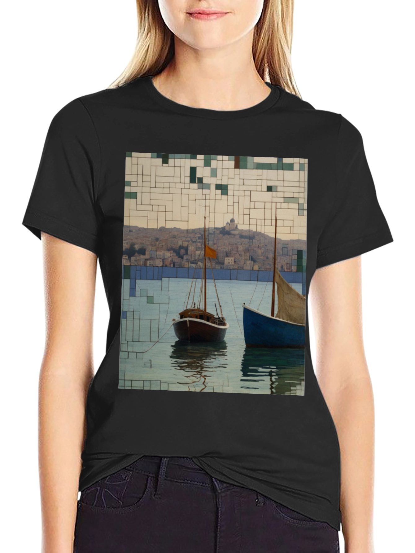 Abstract Sailboats T-Shirt