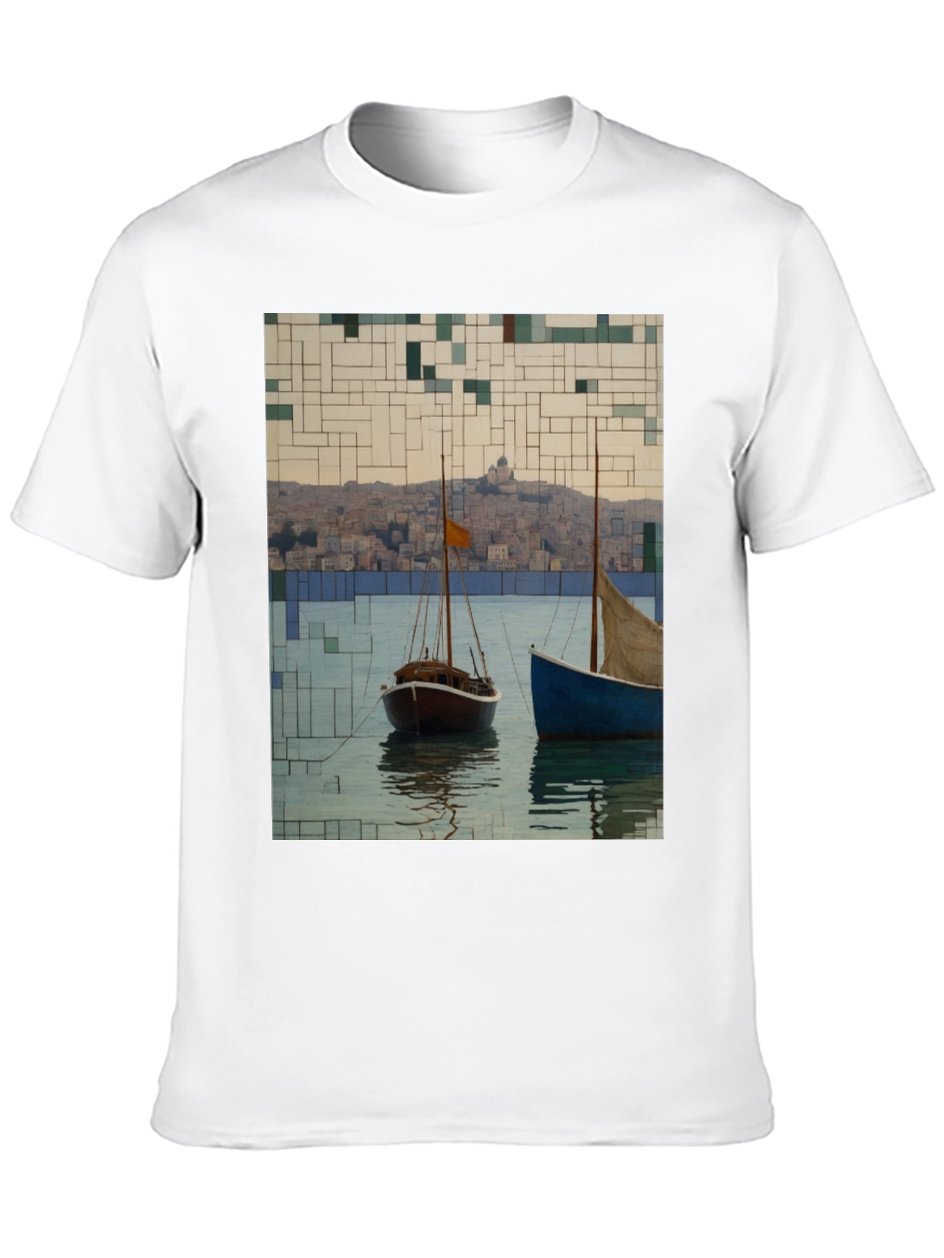 Abstract Sailboats T-Shirt