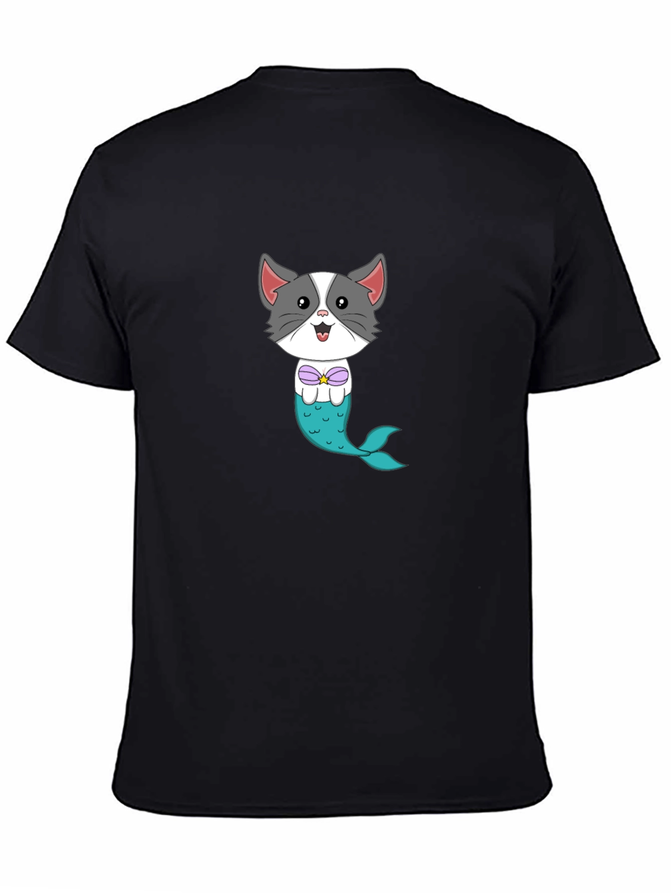 Cat Mermaid Graphic Tee - Fun Novelty Shirt