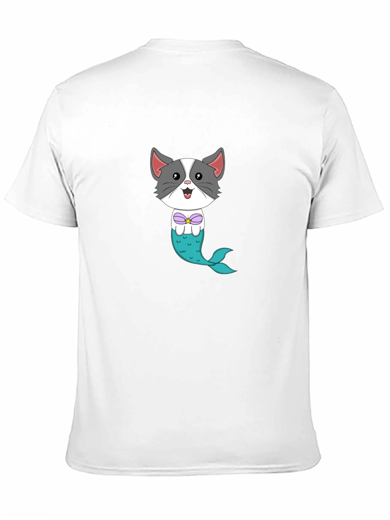 Cat Mermaid Graphic Tee - Fun Novelty Shirt