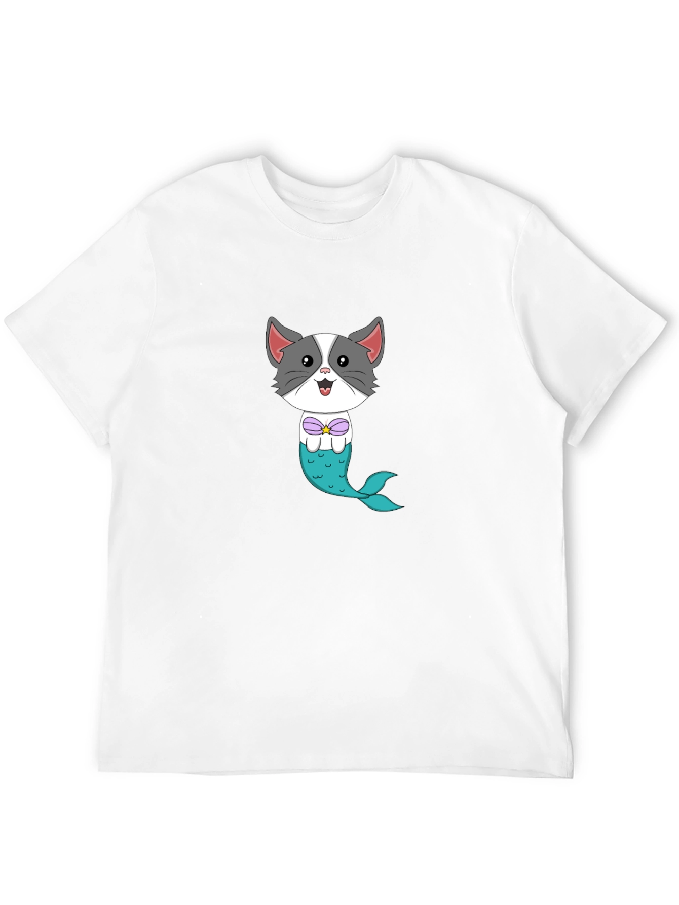 Cat Mermaid Graphic Tee - Fun Novelty Shirt