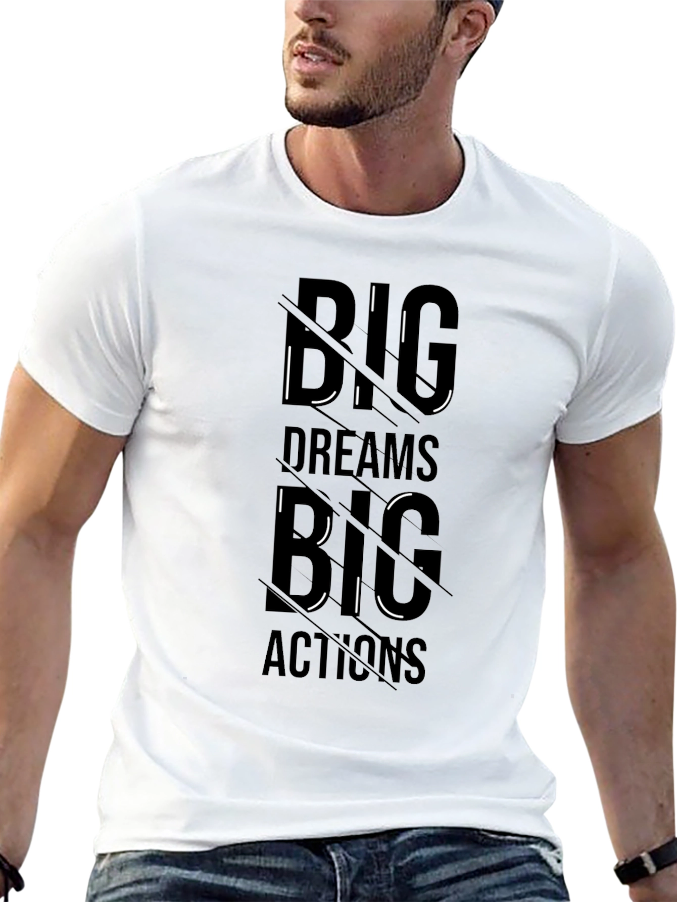 Big Dreams Big Actions Black Graphic Tee