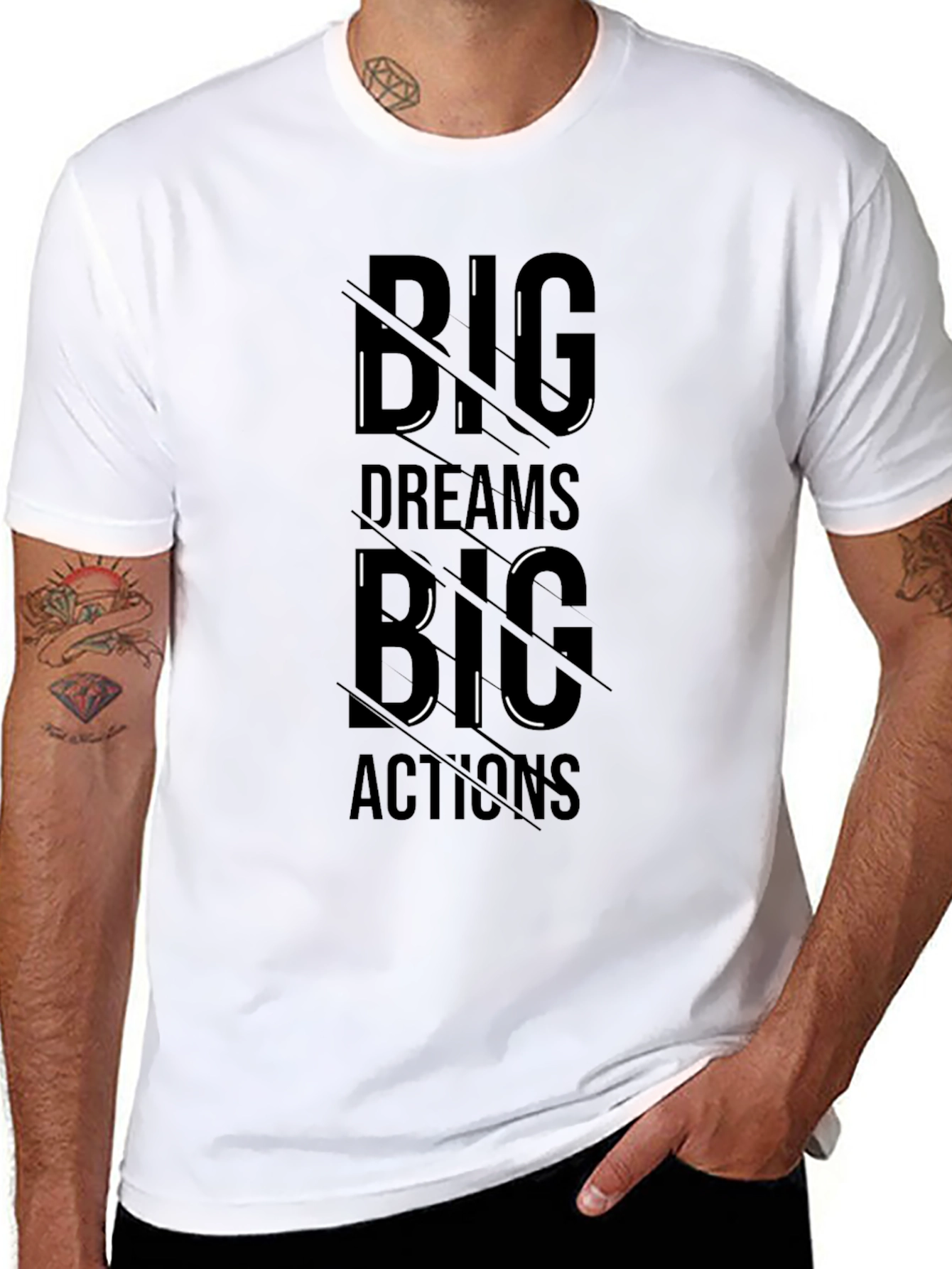 Big Dreams Big Actions Black Graphic Tee