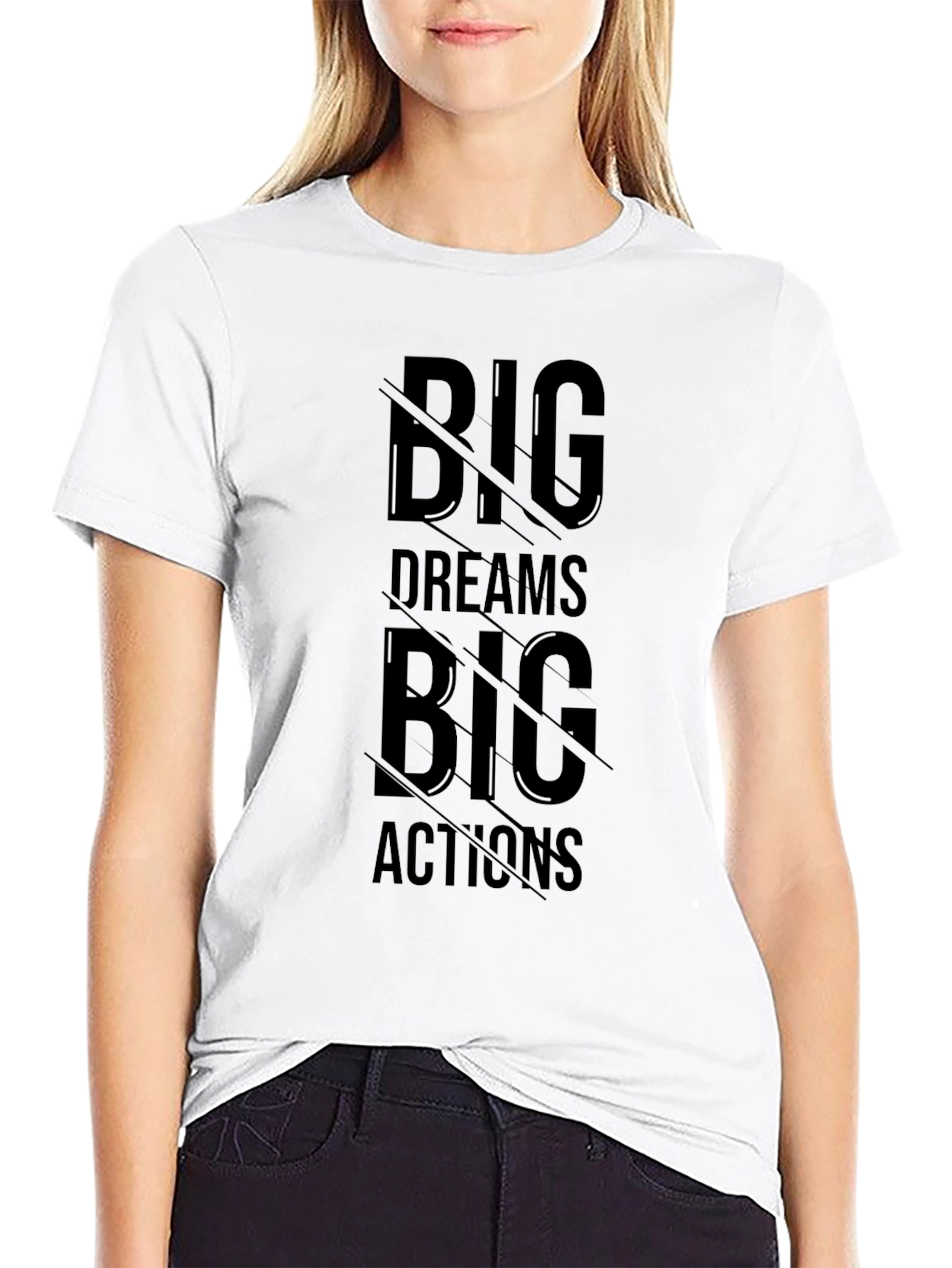 Big Dreams Big Actions Black Graphic Tee