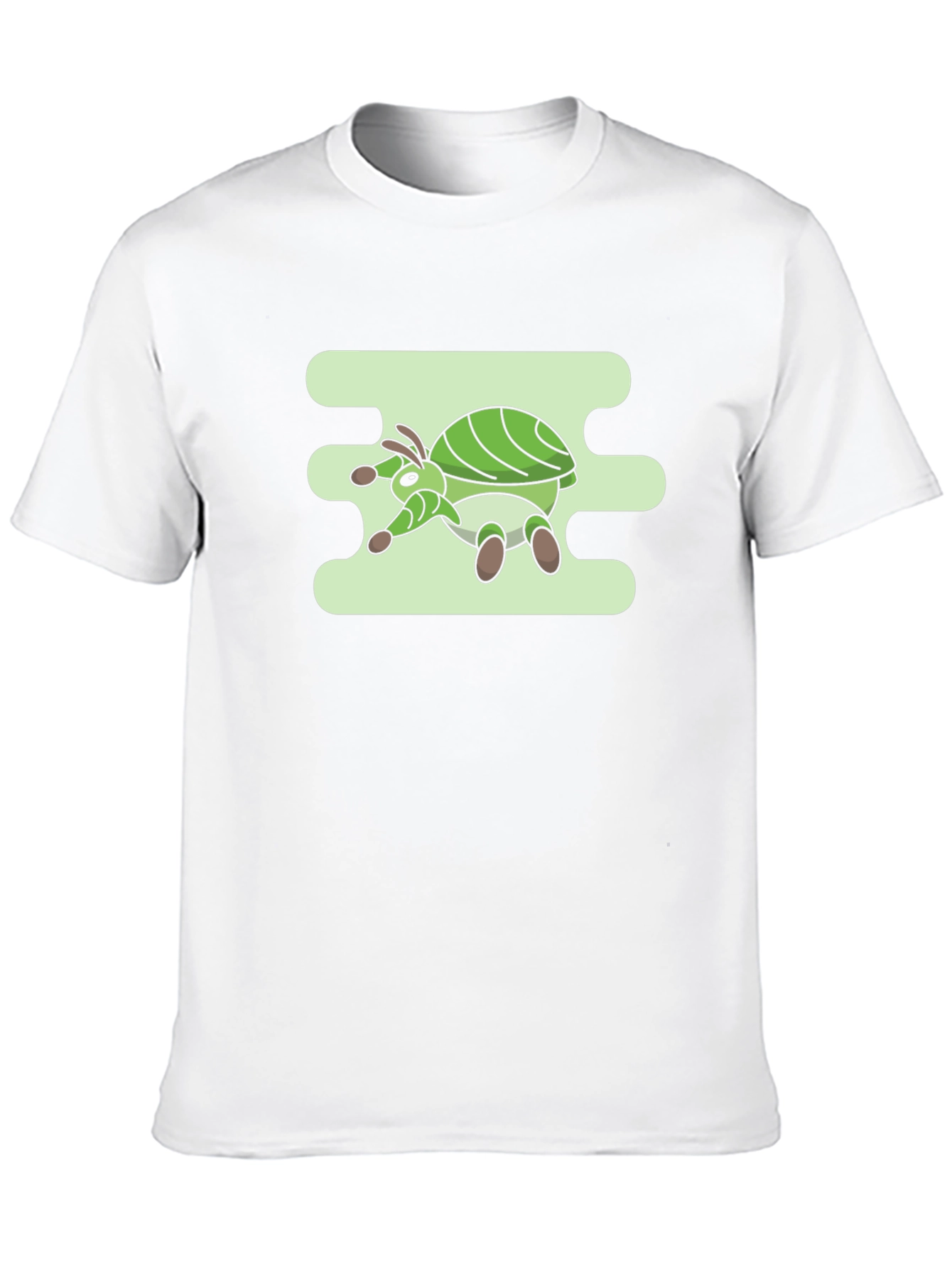 Green Bug Graphic Tee - Mens Casual Black T-Shirt