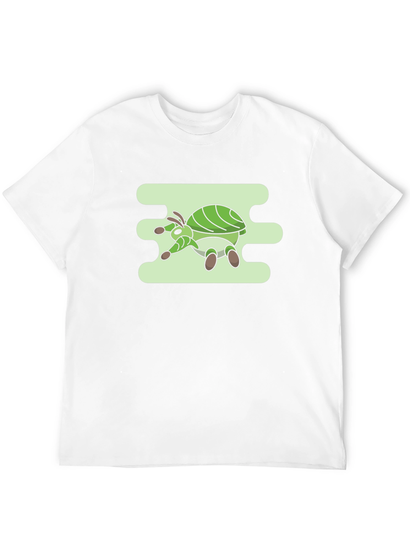 Green Bug Graphic Tee - Mens Casual Black T-Shirt