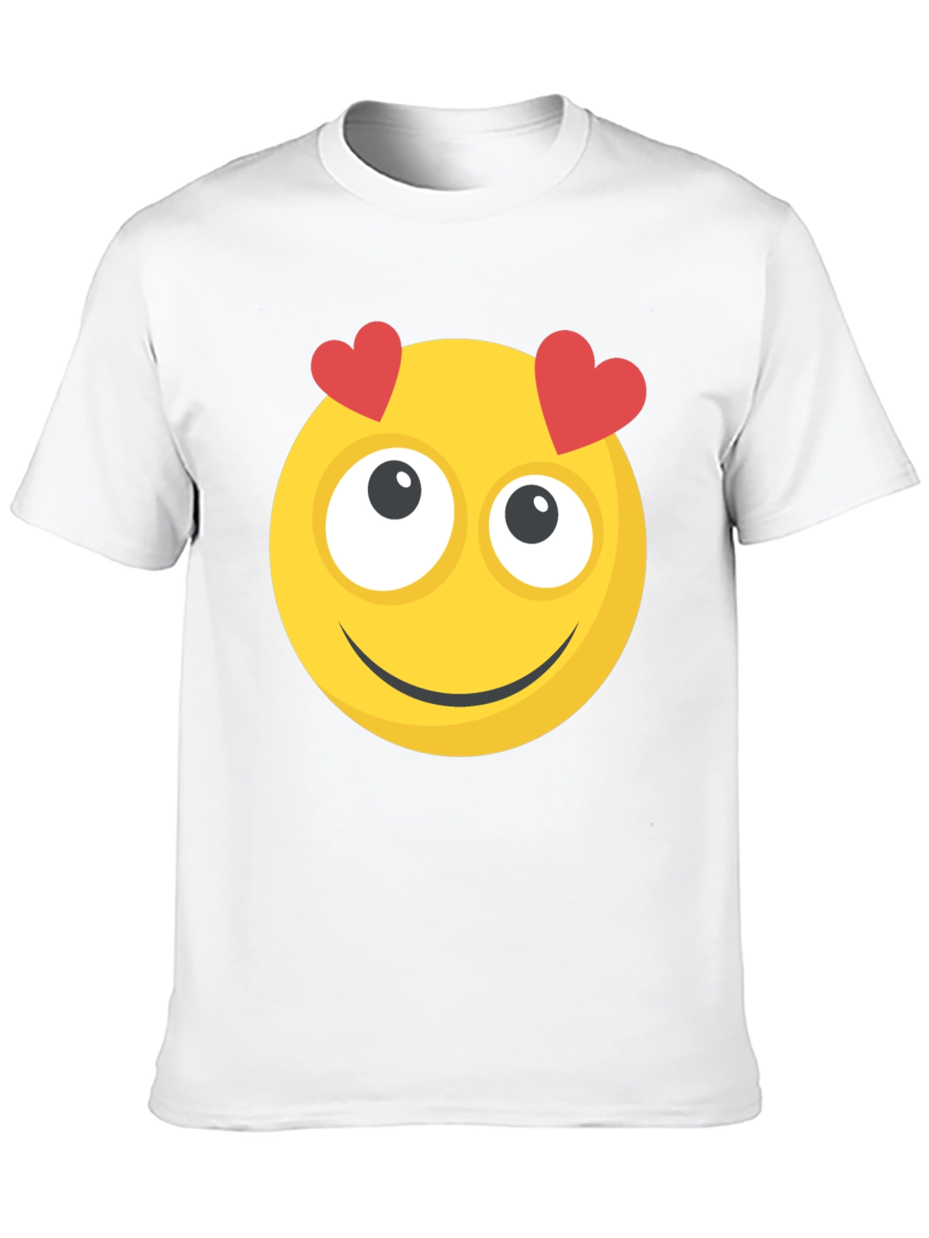 Emoji Heart Eyes Graphic Tee - Black