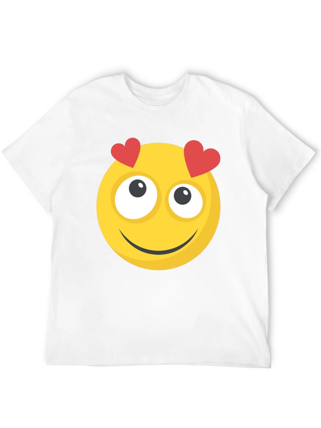 Emoji Heart Eyes Graphic Tee - Black