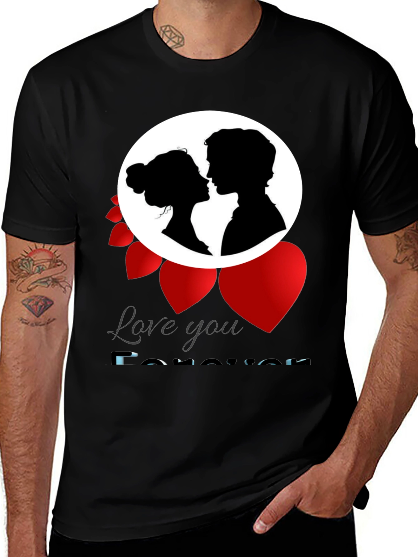 Love You Forever T-Shirt Romance Valentines Gift