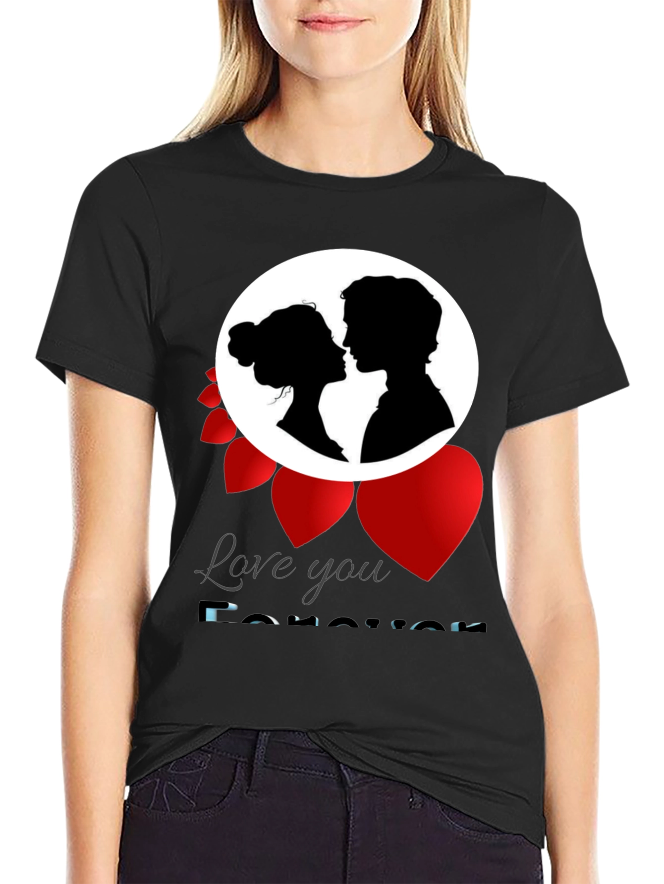 Love You Forever T-Shirt Romance Valentines Gift