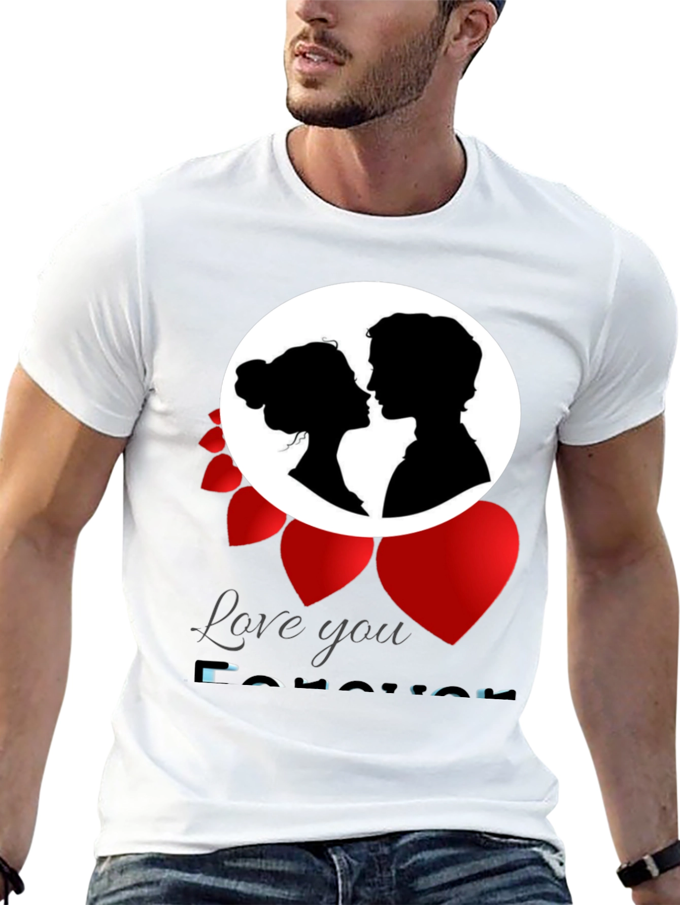 Love You Forever T-Shirt Romance Valentines Gift