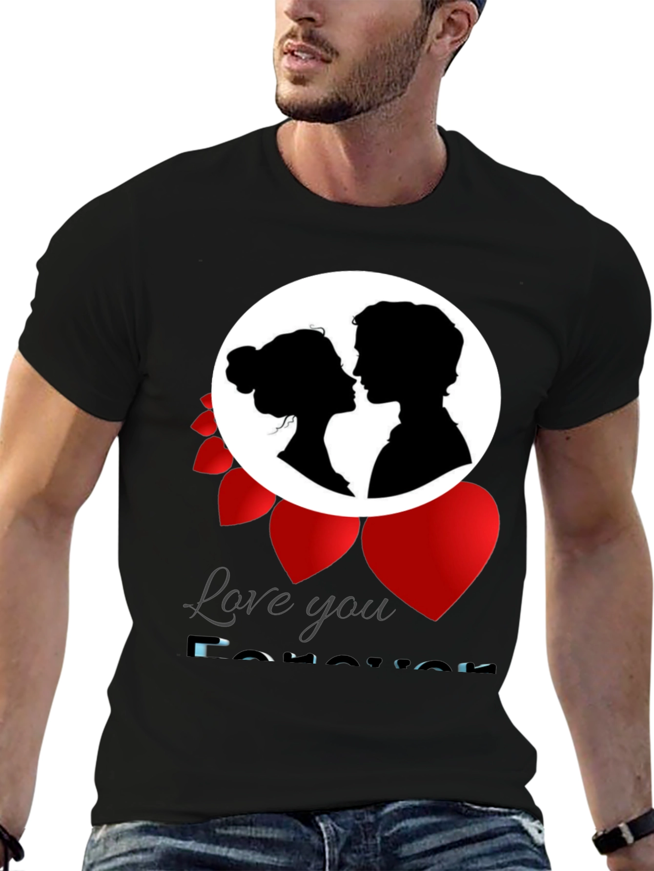 Love You Forever T-Shirt Romance Valentines Gift
