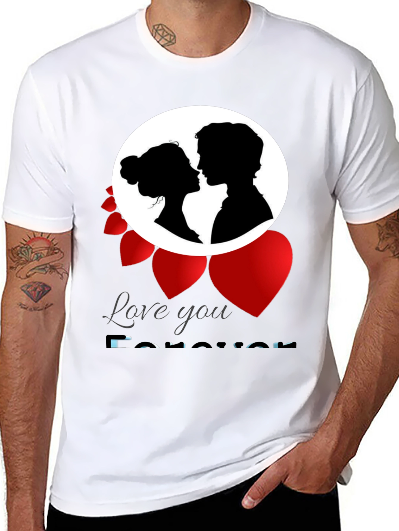 Love You Forever T-Shirt Romance Valentines Gift