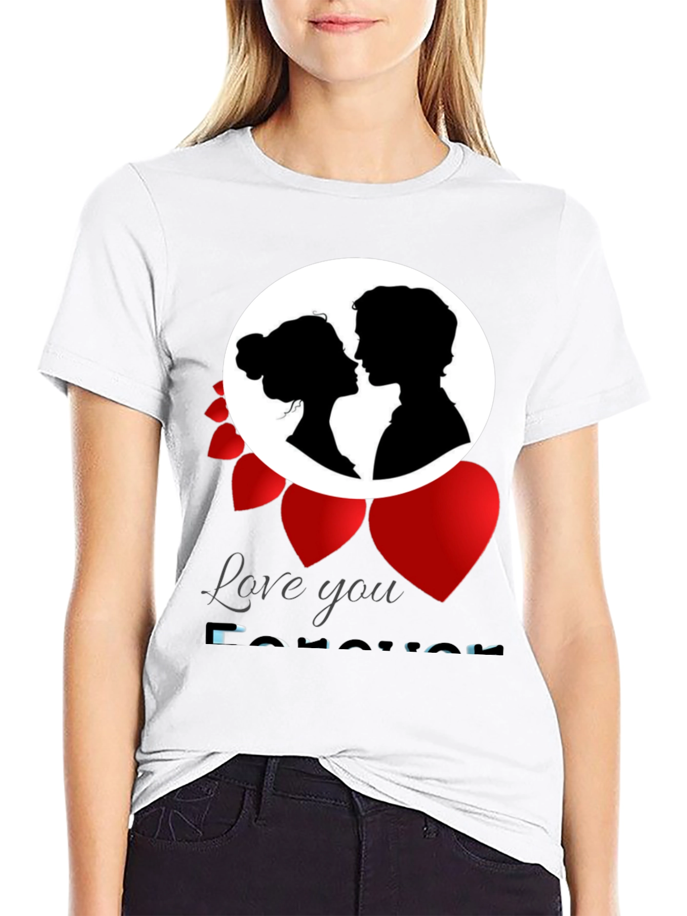 Love You Forever T-Shirt Romance Valentines Gift