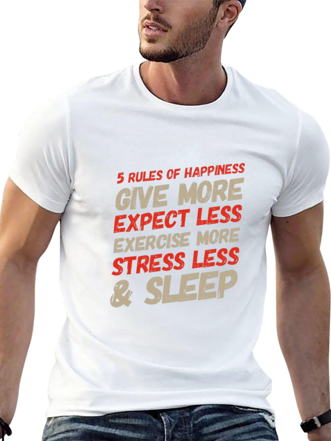 5 Rules of Happiness Graphic T-Shirt