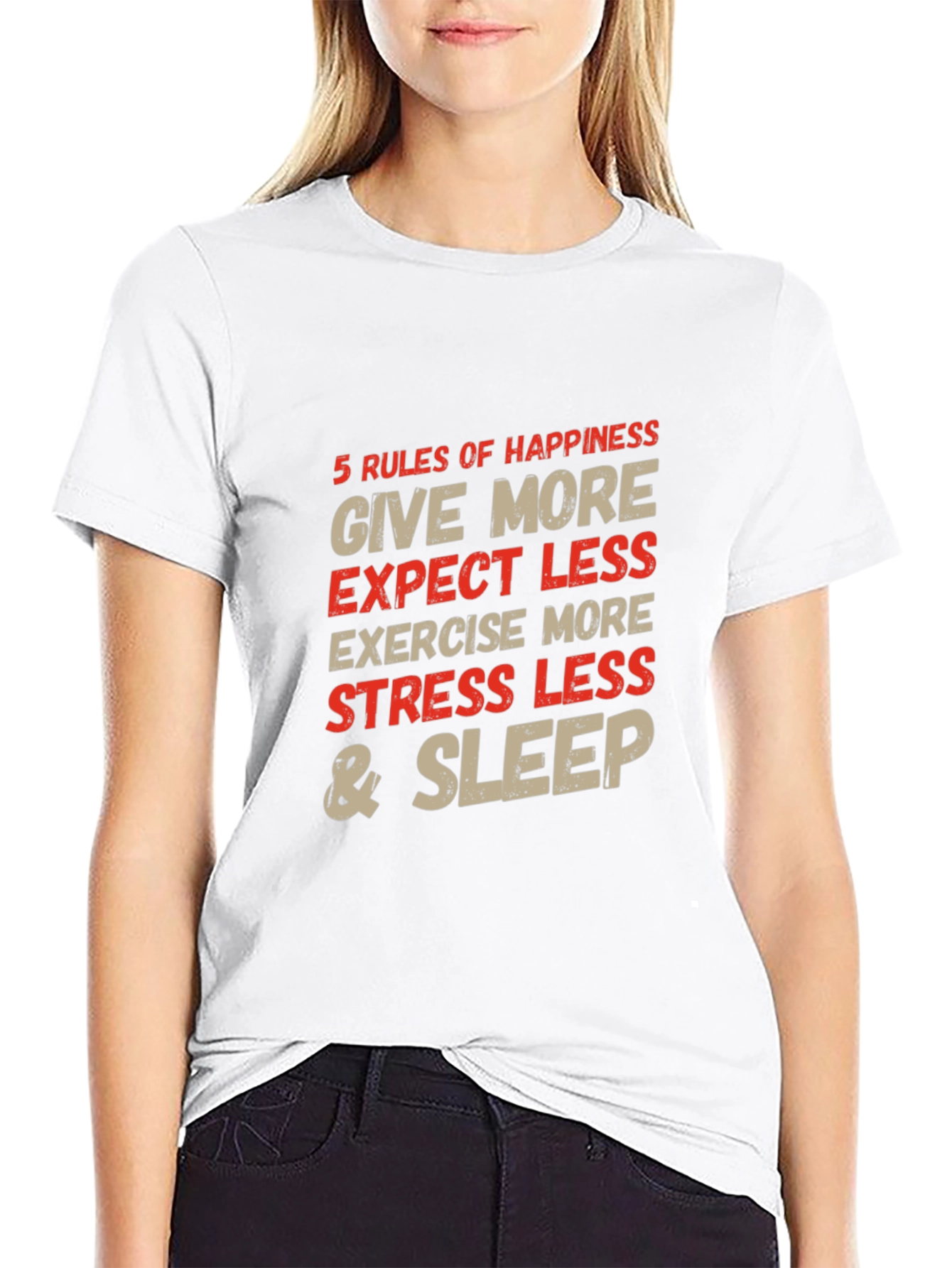 5 Rules of Happiness Graphic T-Shirt