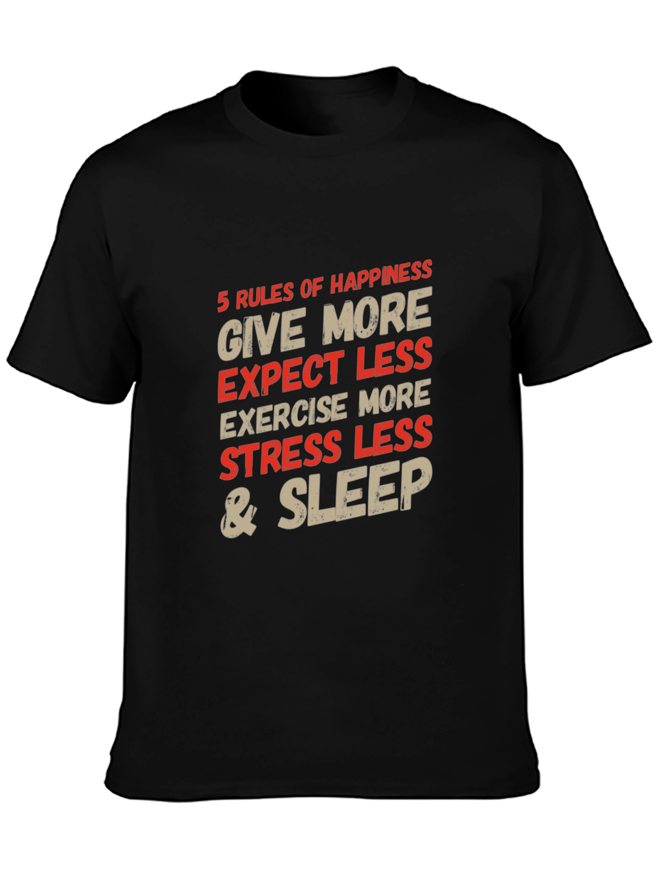 5 Rules of Happiness Graphic T-Shirt