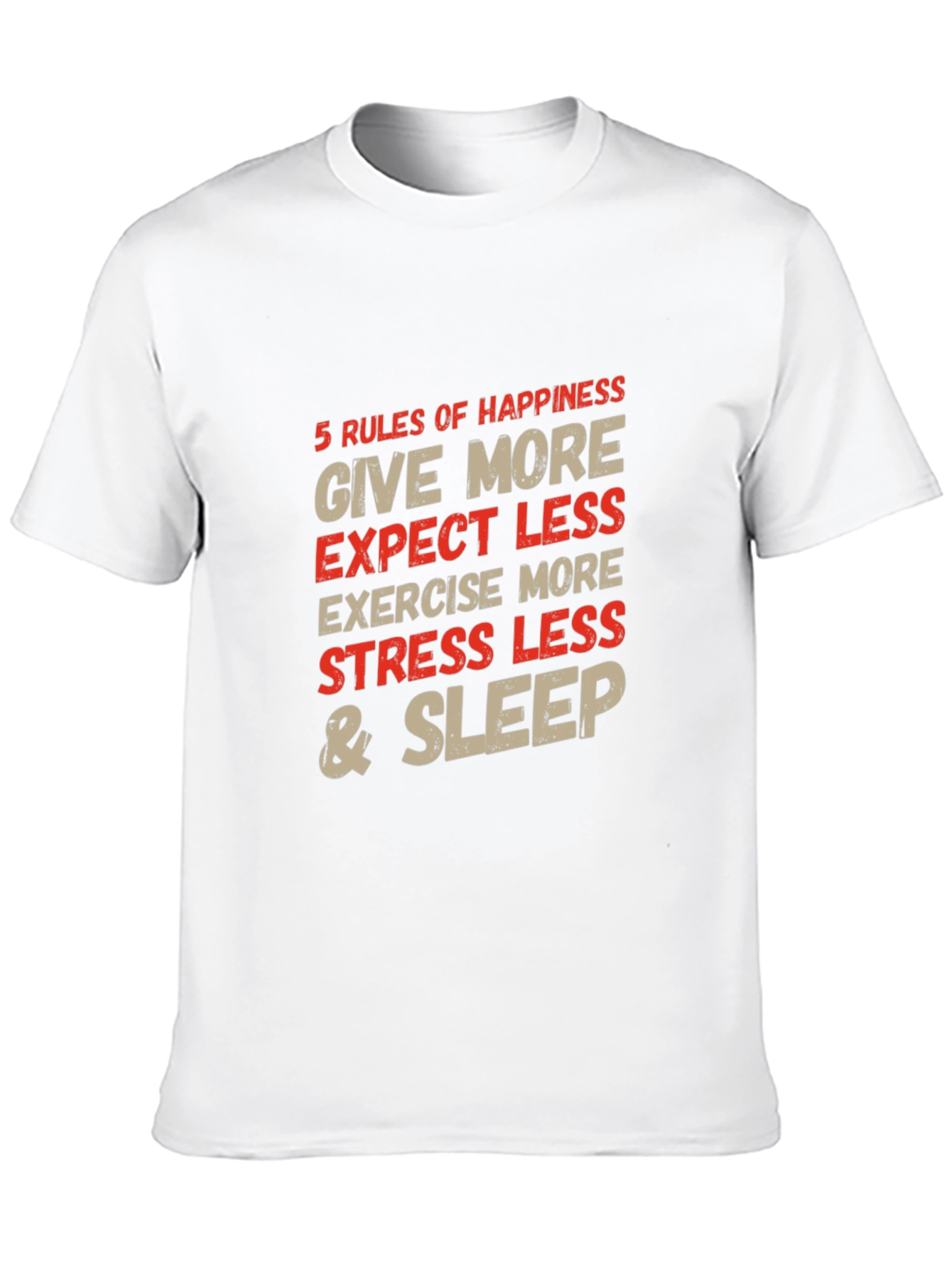 5 Rules of Happiness Graphic T-Shirt