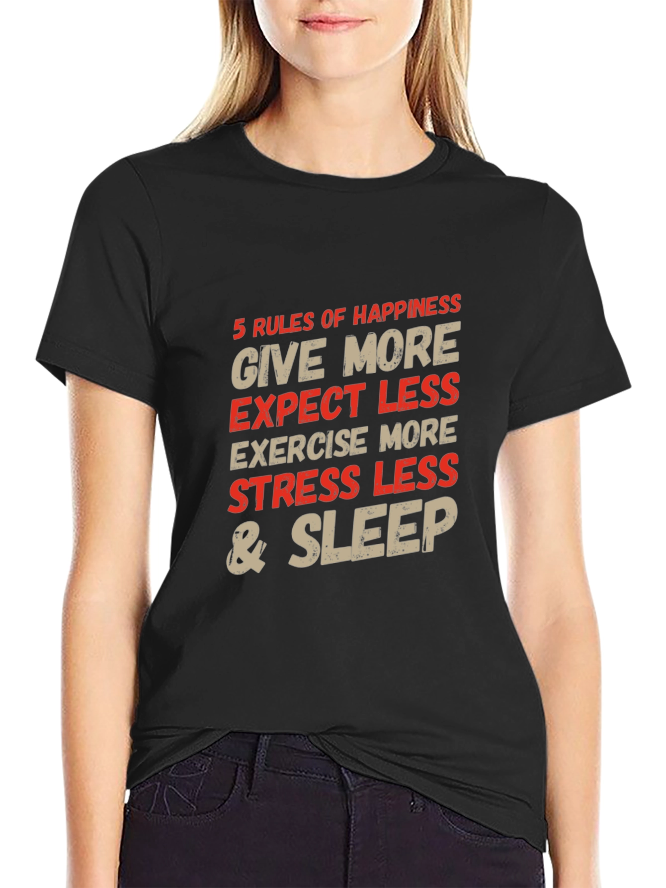 5 Rules of Happiness Graphic T-Shirt
