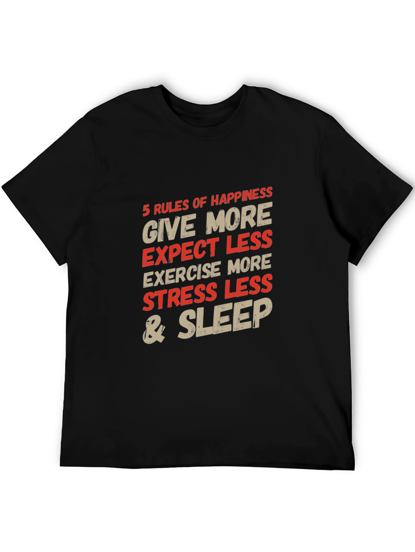 5 Rules of Happiness Graphic T-Shirt