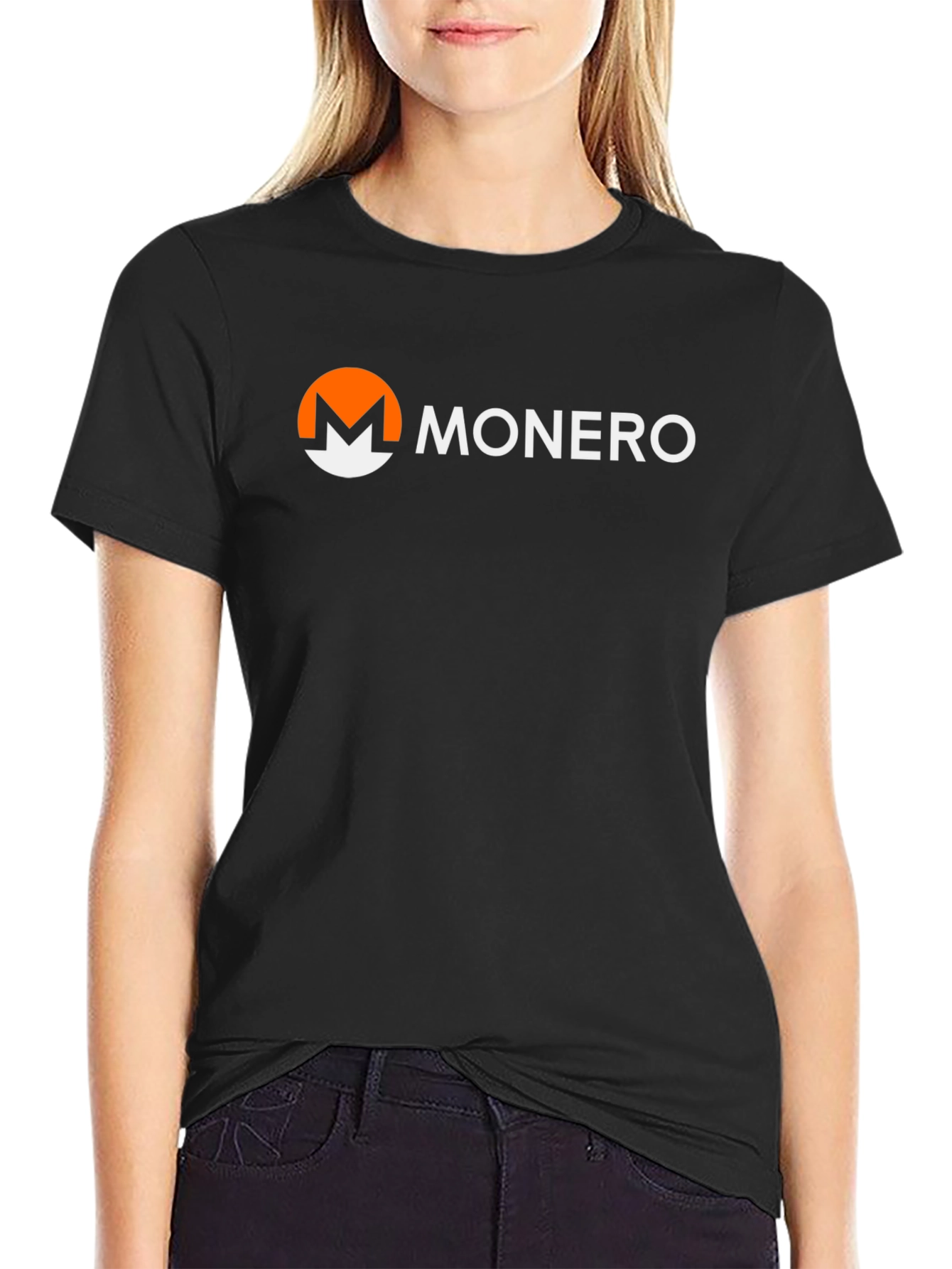 Monero Crypto T-Shirt - Black Short Sleeve Casual