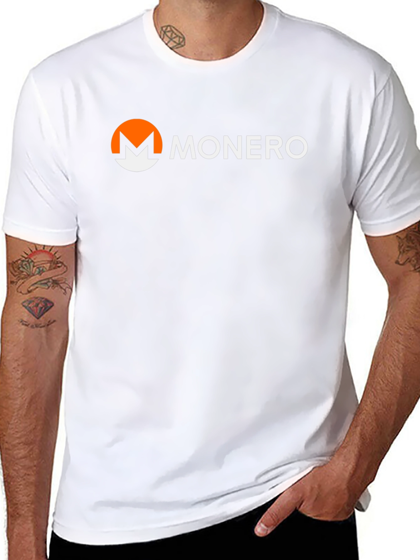 Monero Crypto T-Shirt - Black Short Sleeve Casual