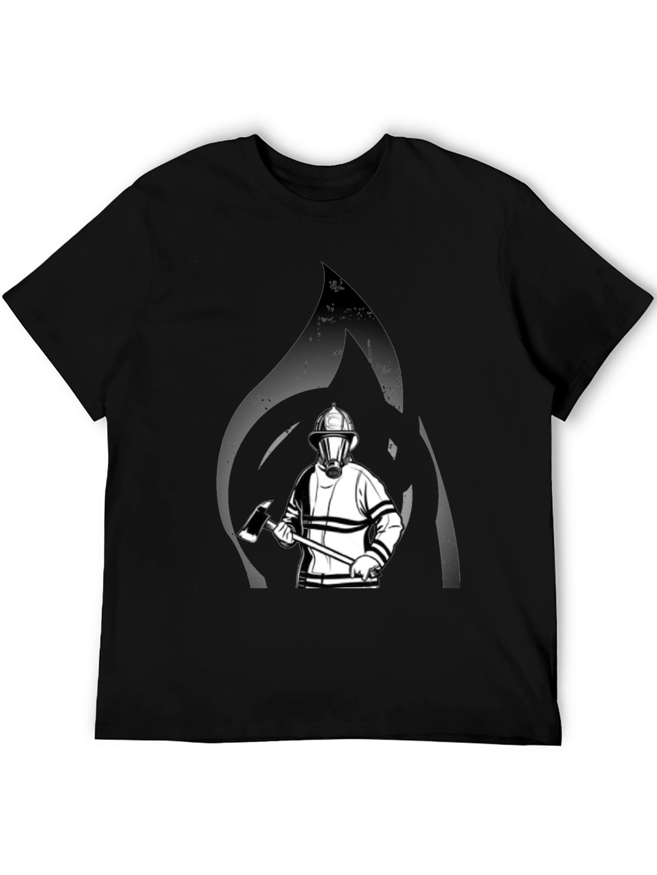 Firefighter Graphic T-Shirt - Black
