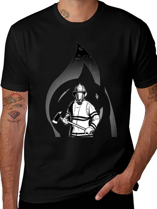 Firefighter Graphic T-Shirt - Black