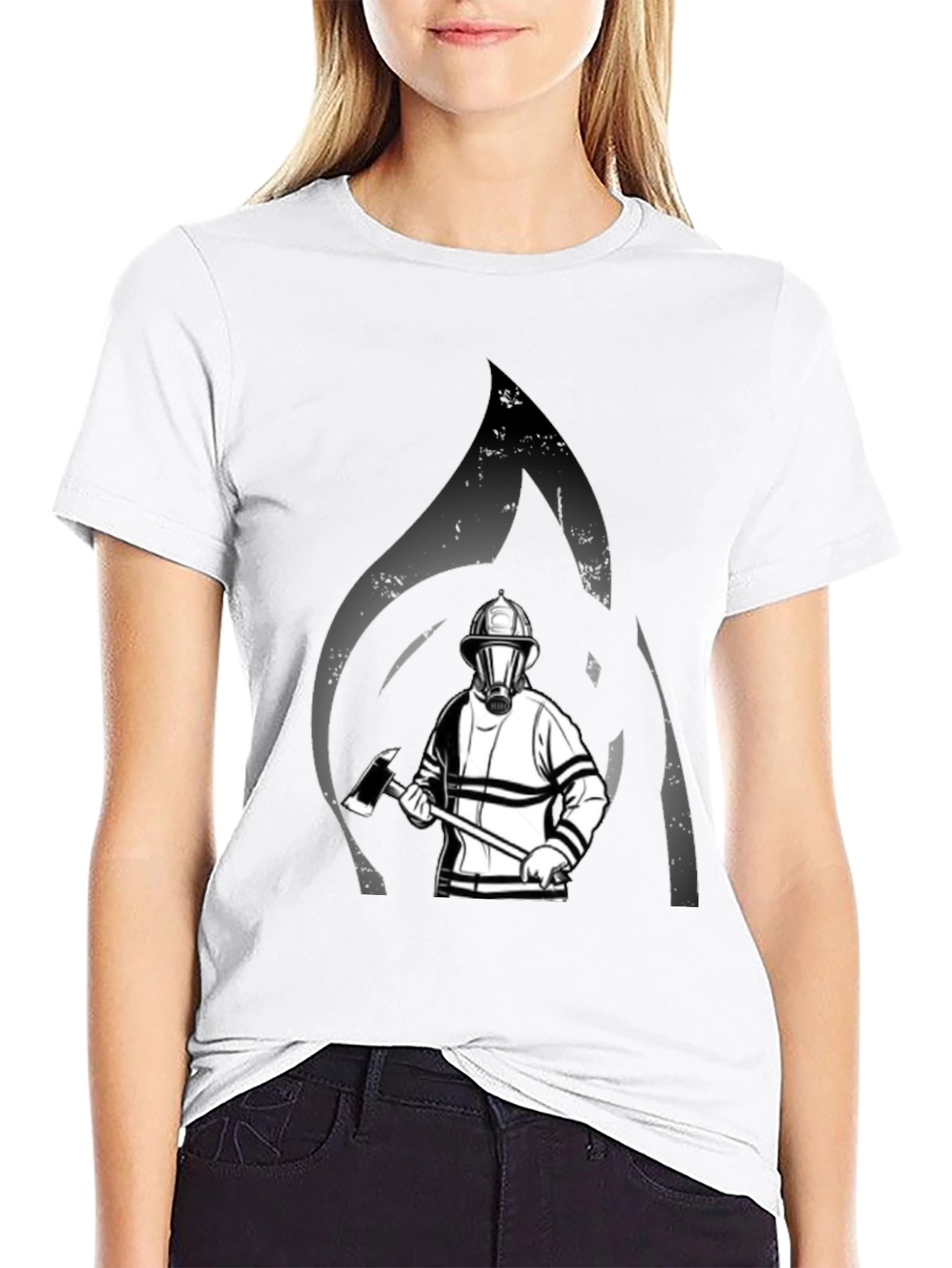 Firefighter Graphic T-Shirt - Black
