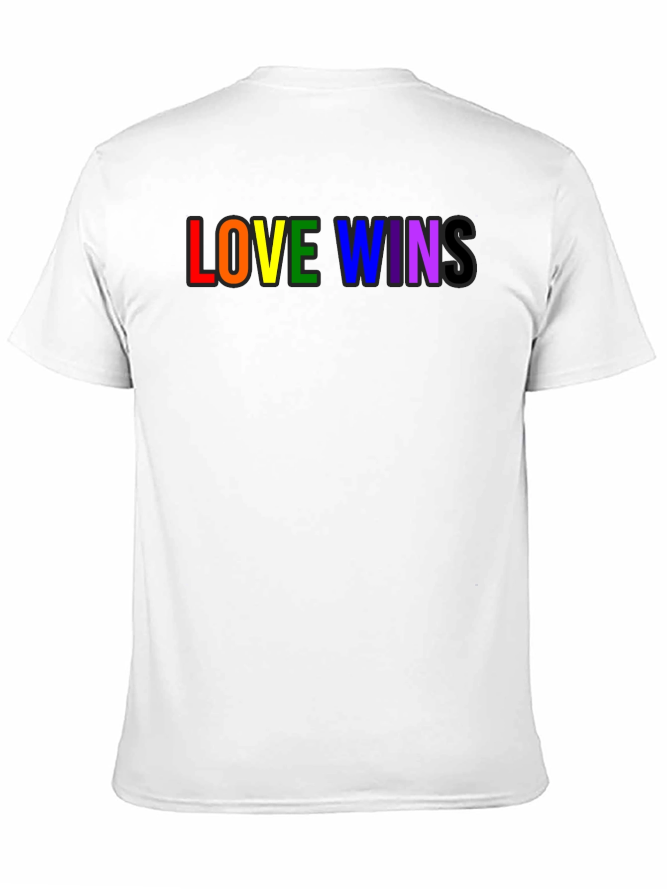 Love Wins Rainbow Pride T-Shirt - Black