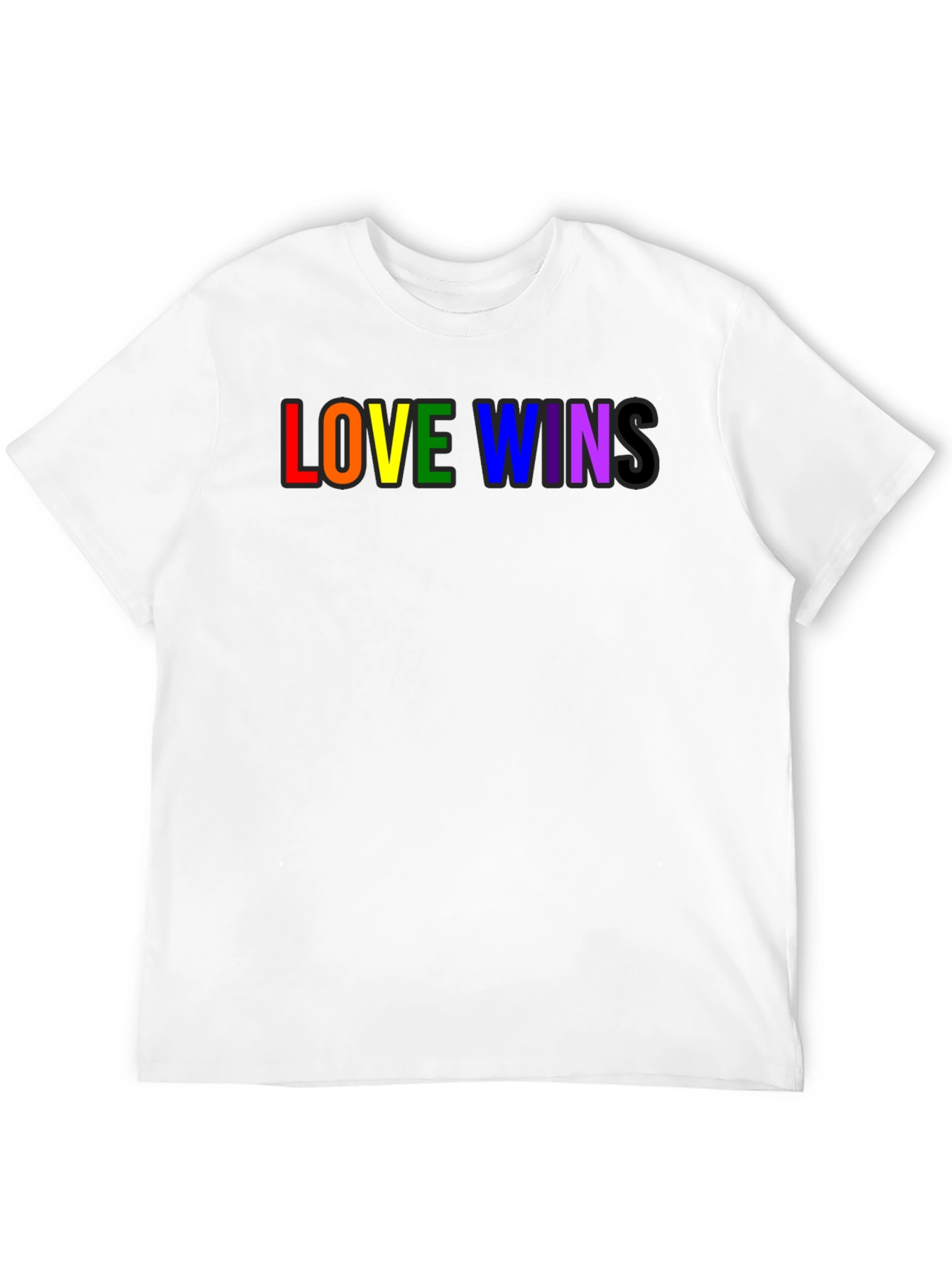 Love Wins Rainbow Pride T-Shirt - Black