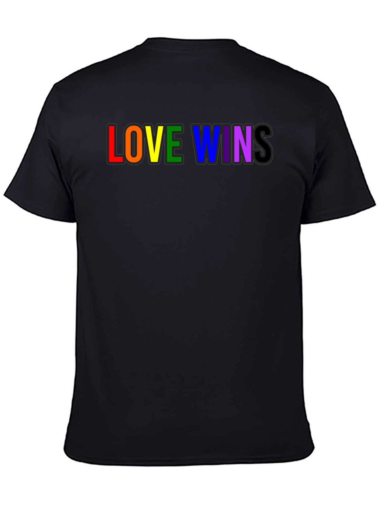 Love Wins Rainbow Pride T-Shirt - Black