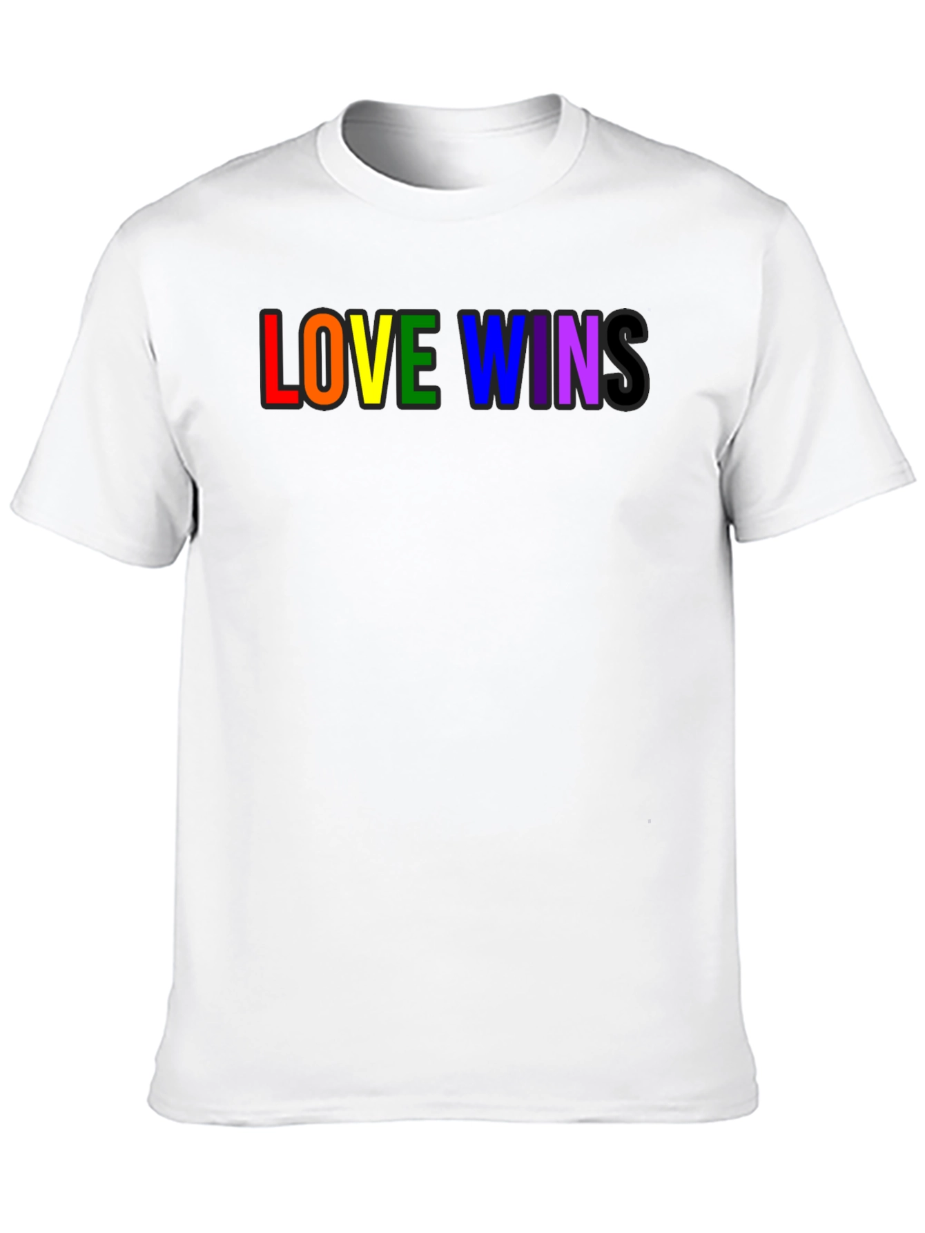 Love Wins Rainbow Pride T-Shirt - Black