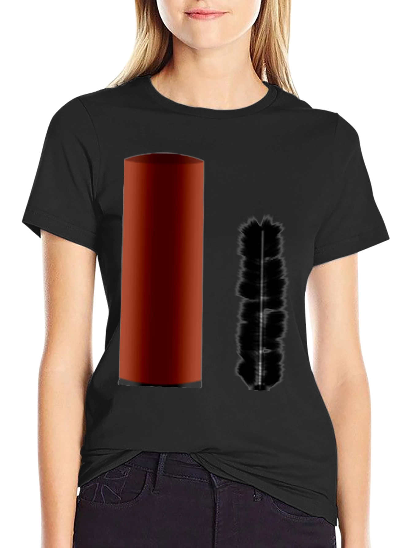 Plunger & Brush Graphic Black T-Shirt