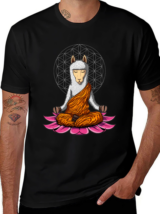 Zen Llama T-Shirt - Meditating Llama Design