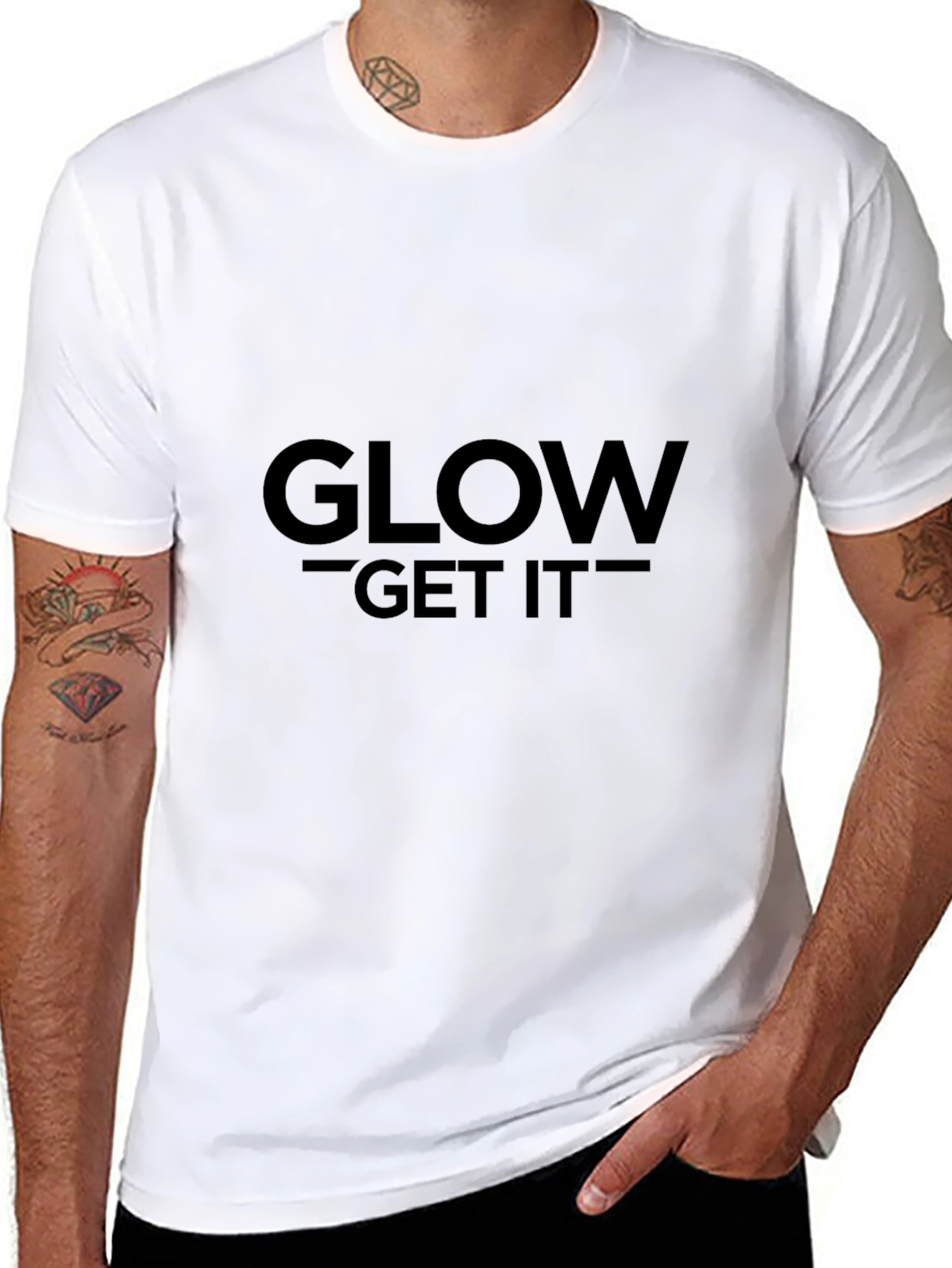 Glow Get It Black Graphic Tee