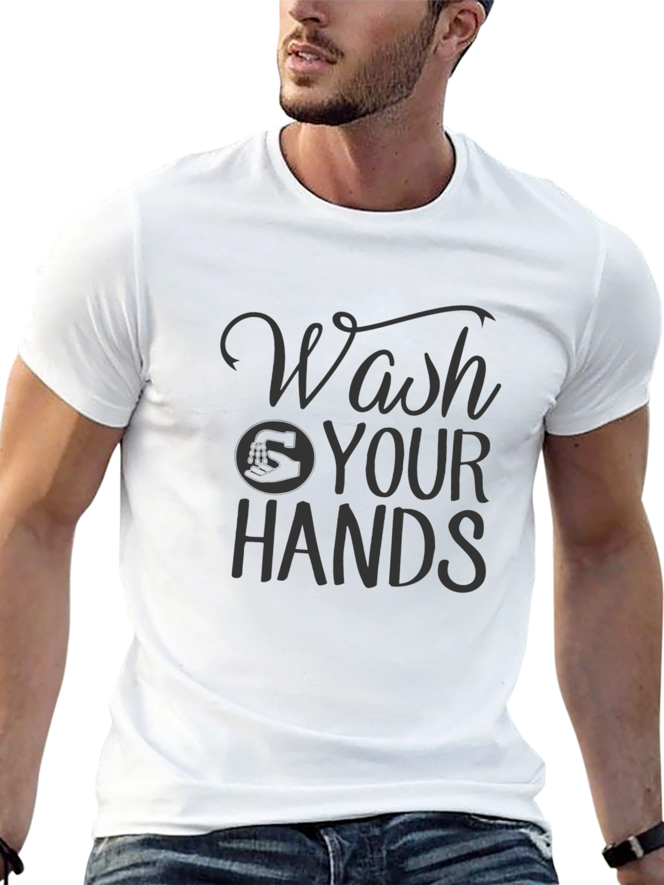 Wash Your Hands Graphic Tee - Stay Healthy Shirt