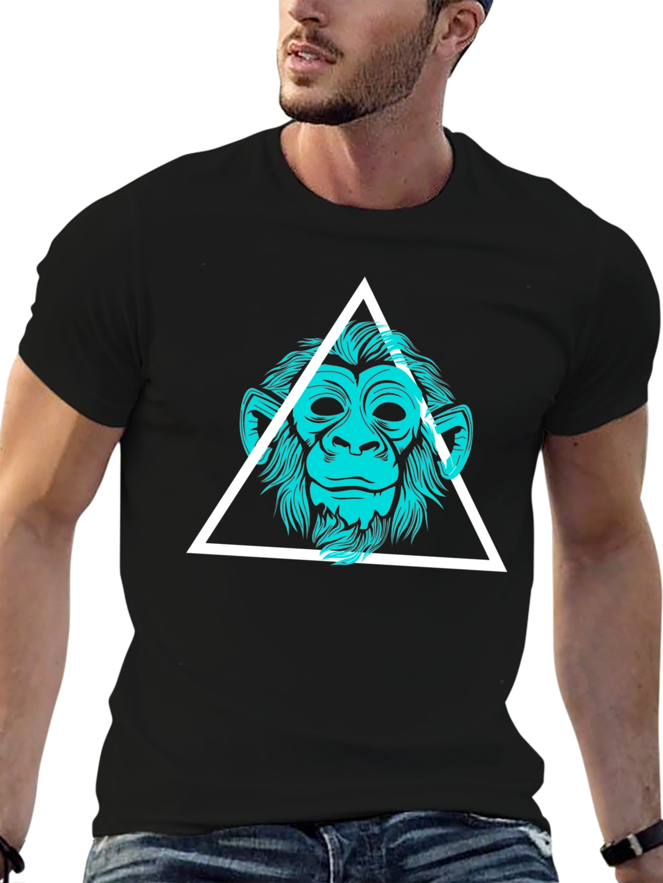 Geometric Monkey Graphic Tee