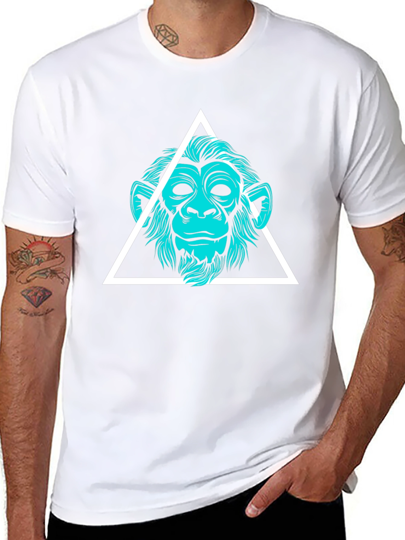 Geometric Monkey Graphic Tee