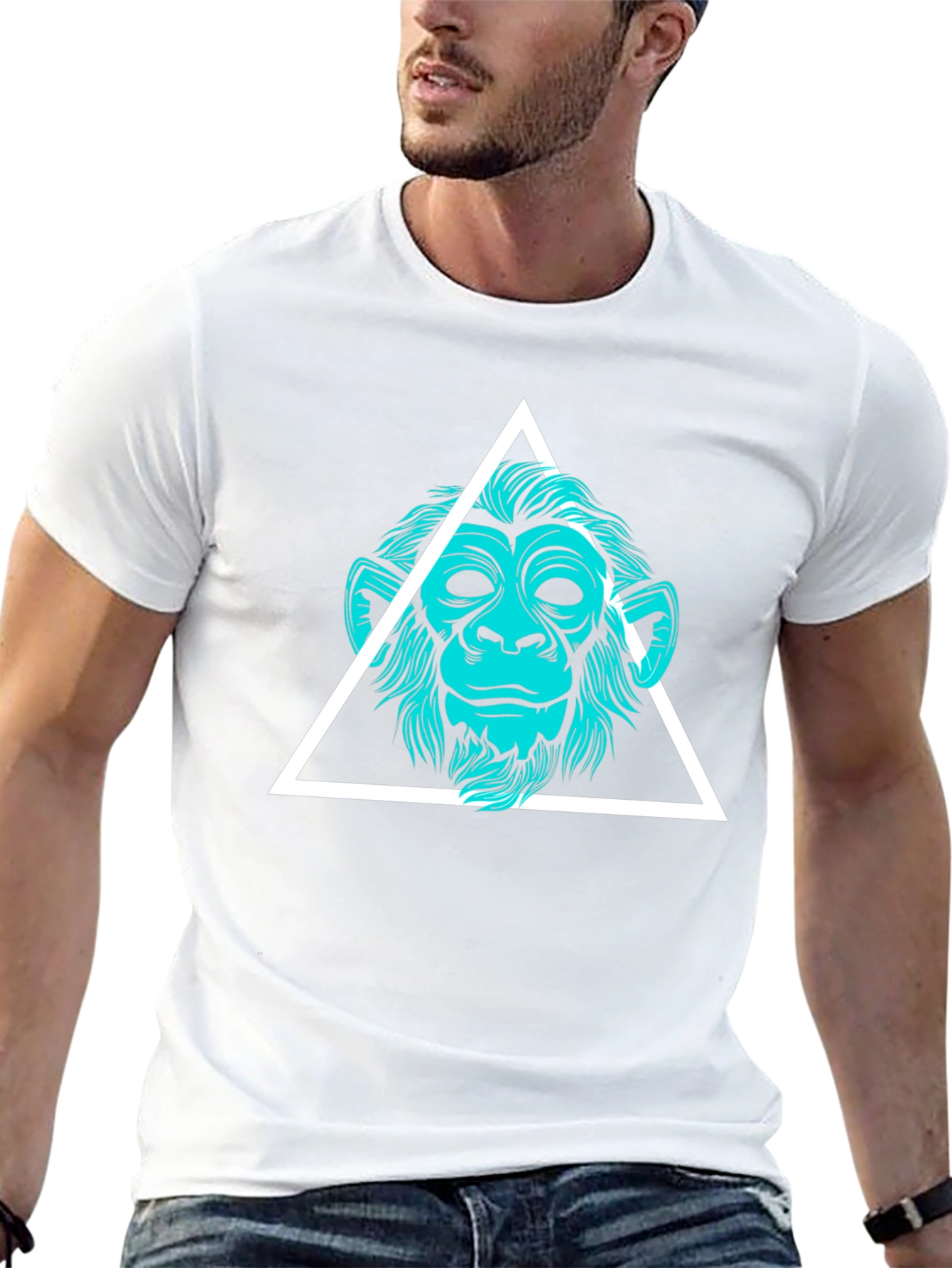 Geometric Monkey Graphic Tee