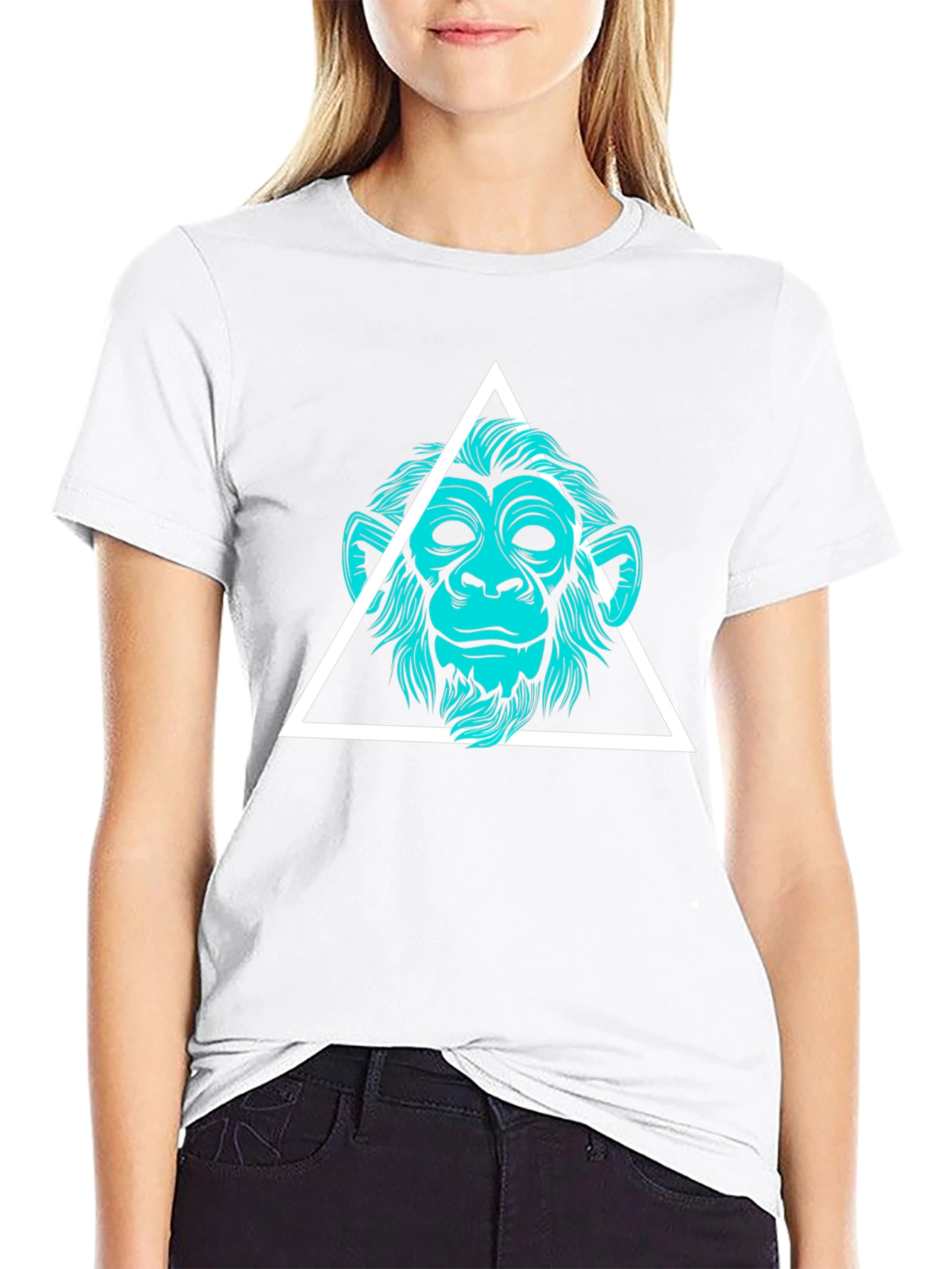 Geometric Monkey Graphic Tee