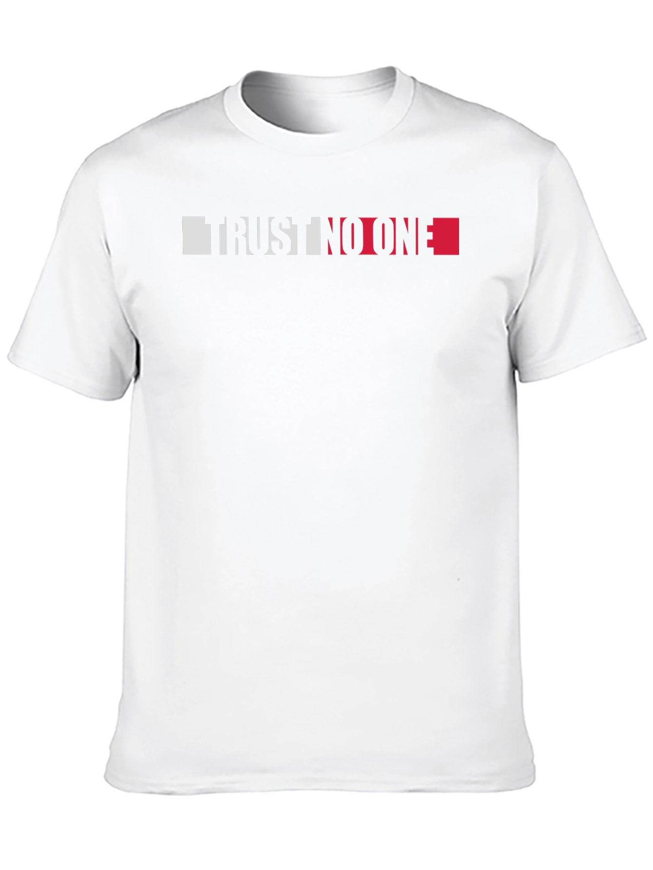 Trust No One Graphic Tee - Black Crewneck