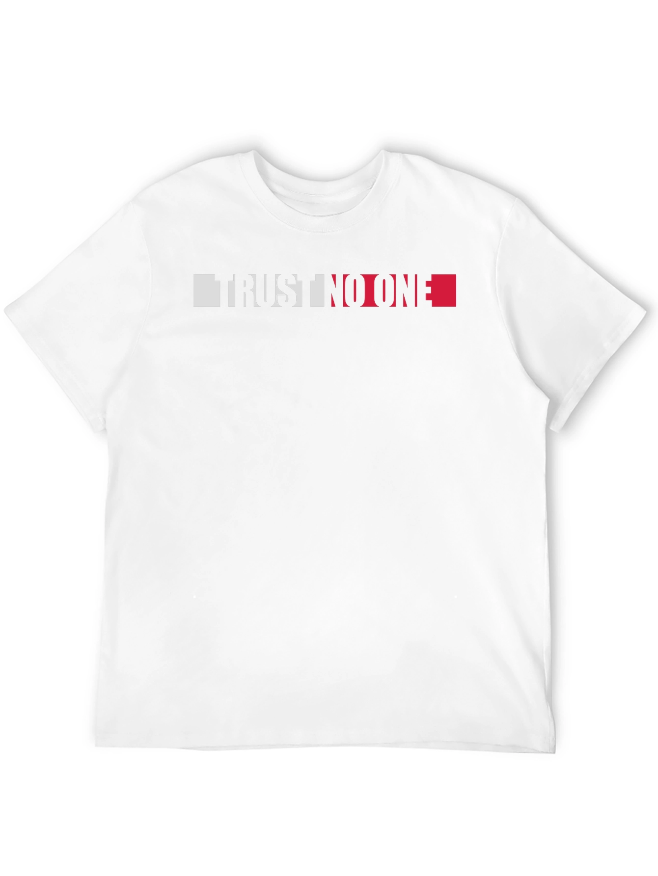 Trust No One Graphic Tee - Black Crewneck