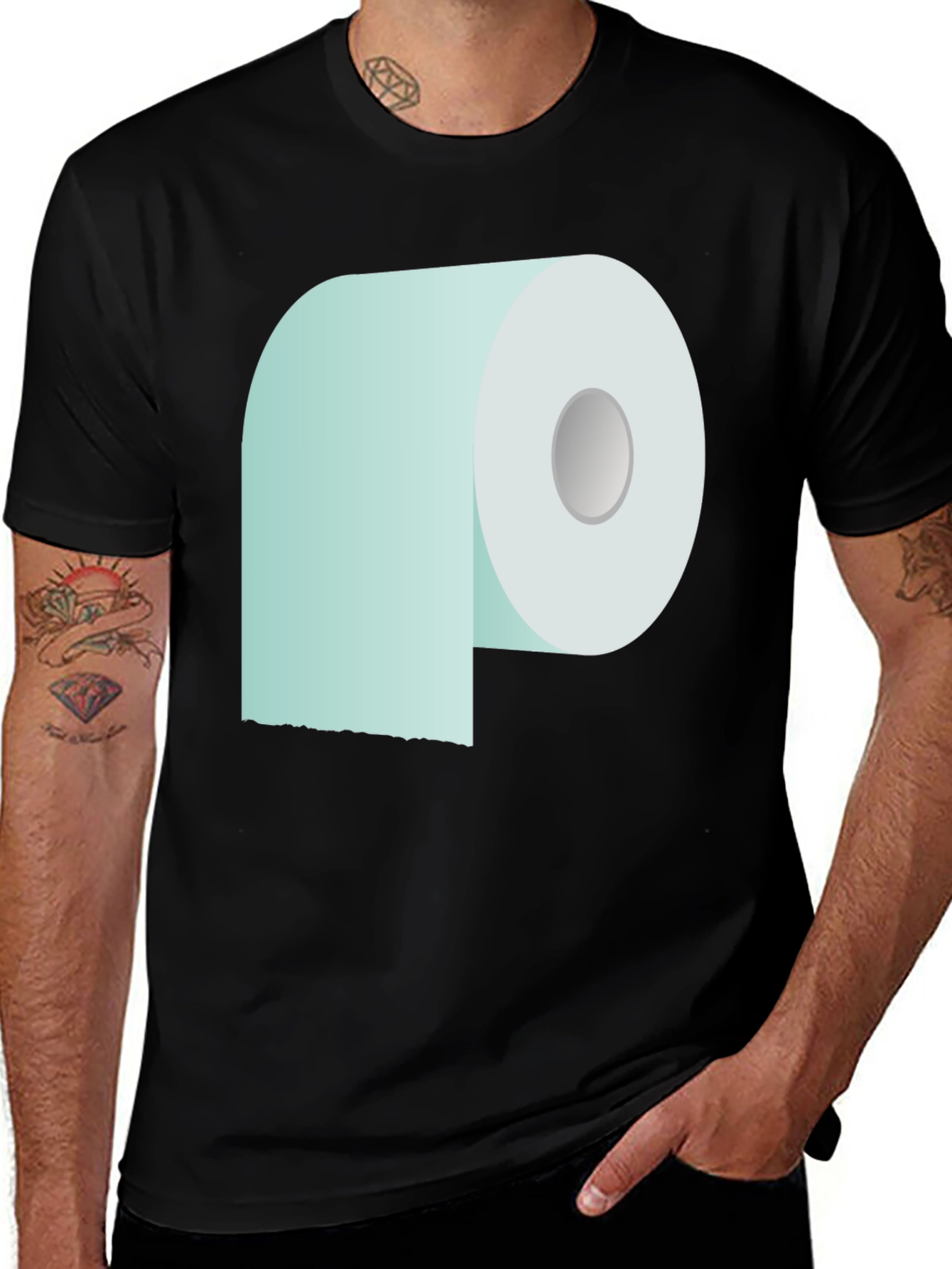 Toilet Paper Graphic Tee - Novelty Comfort