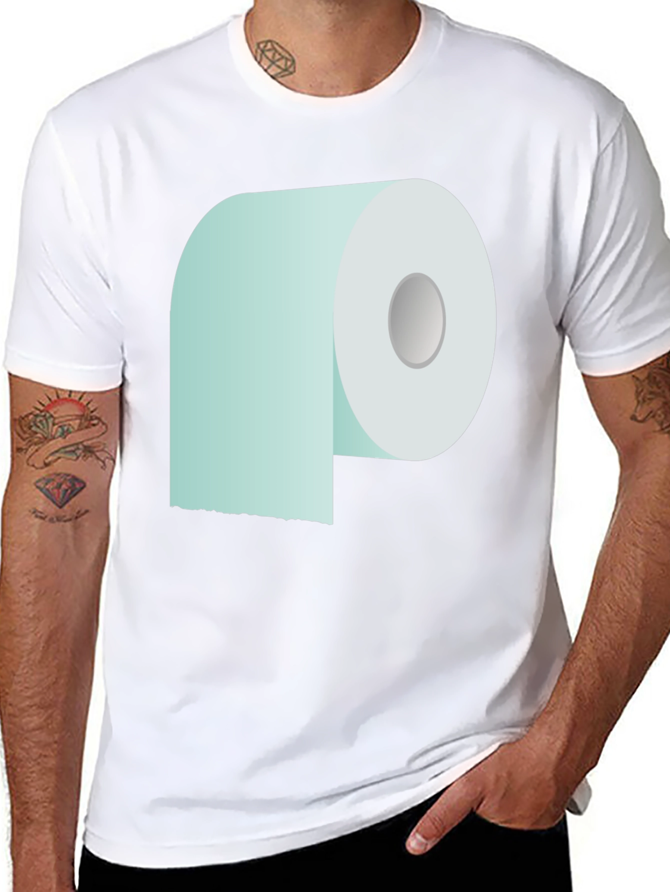 Toilet Paper Graphic Tee - Novelty Comfort