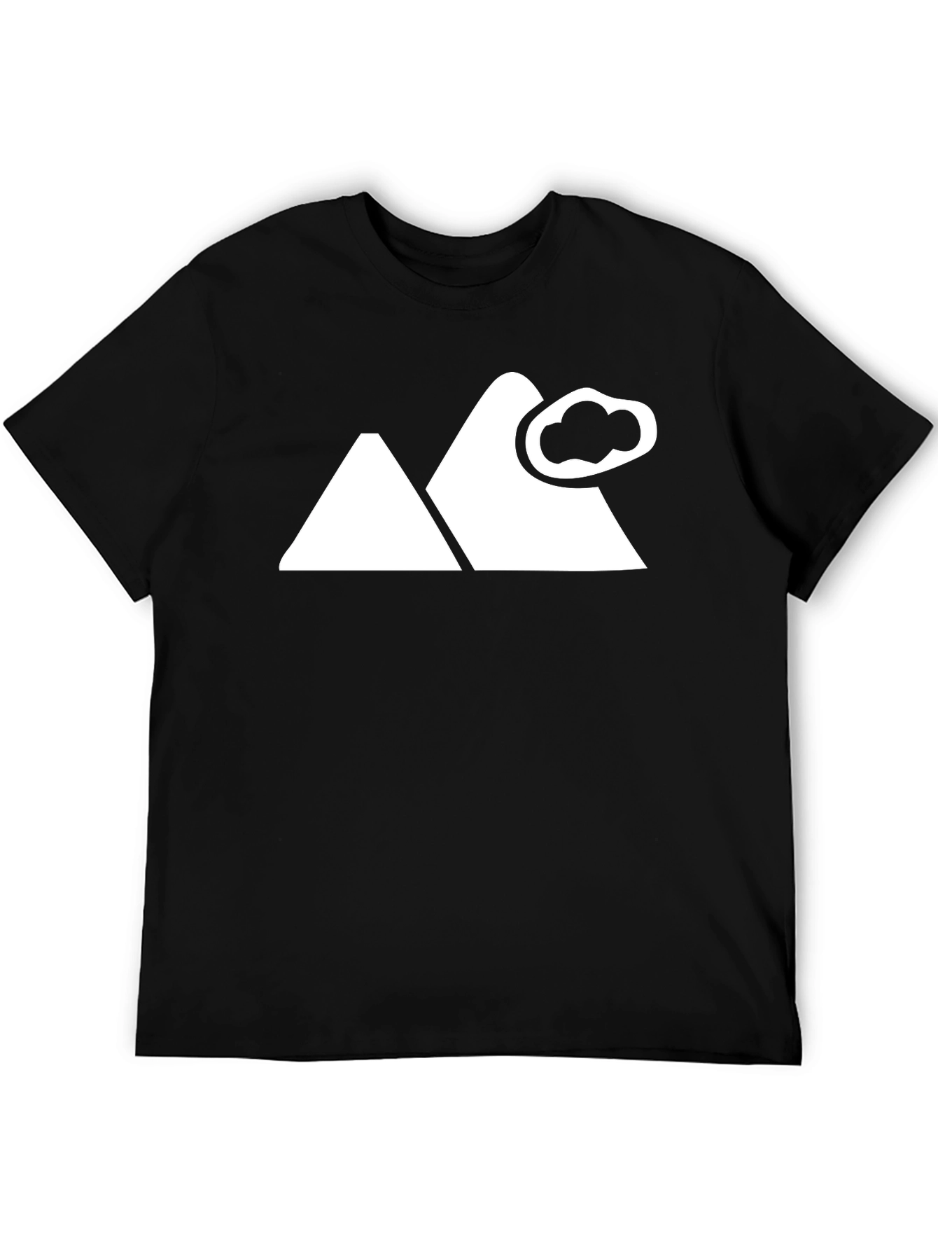 Mountain Cloud Graphic Black Tee