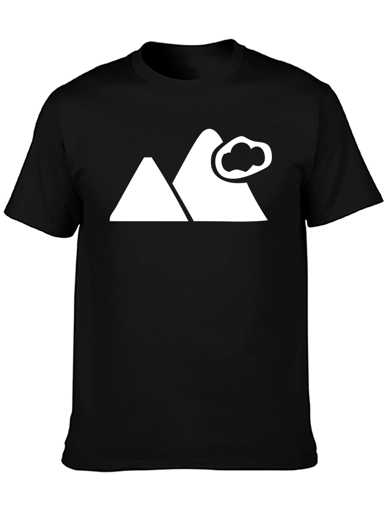 Mountain Cloud Graphic Black Tee
