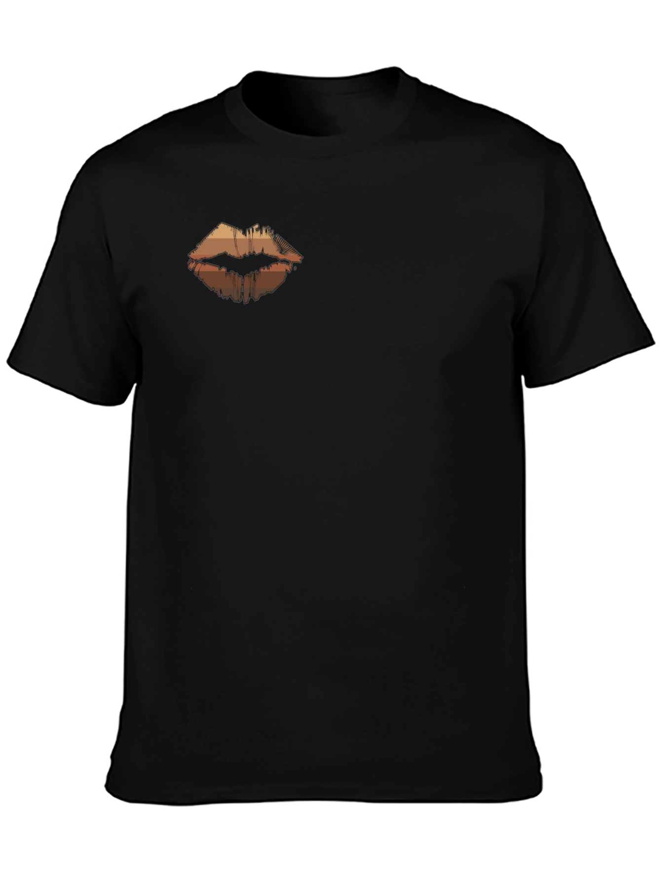 Lips Graphic Tee - Black Crew Neck