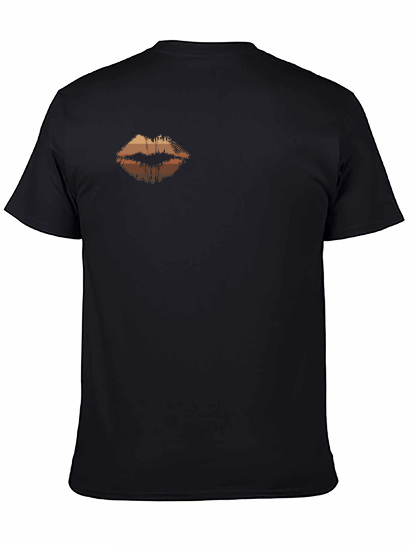 Lips Graphic Tee - Black Crew Neck