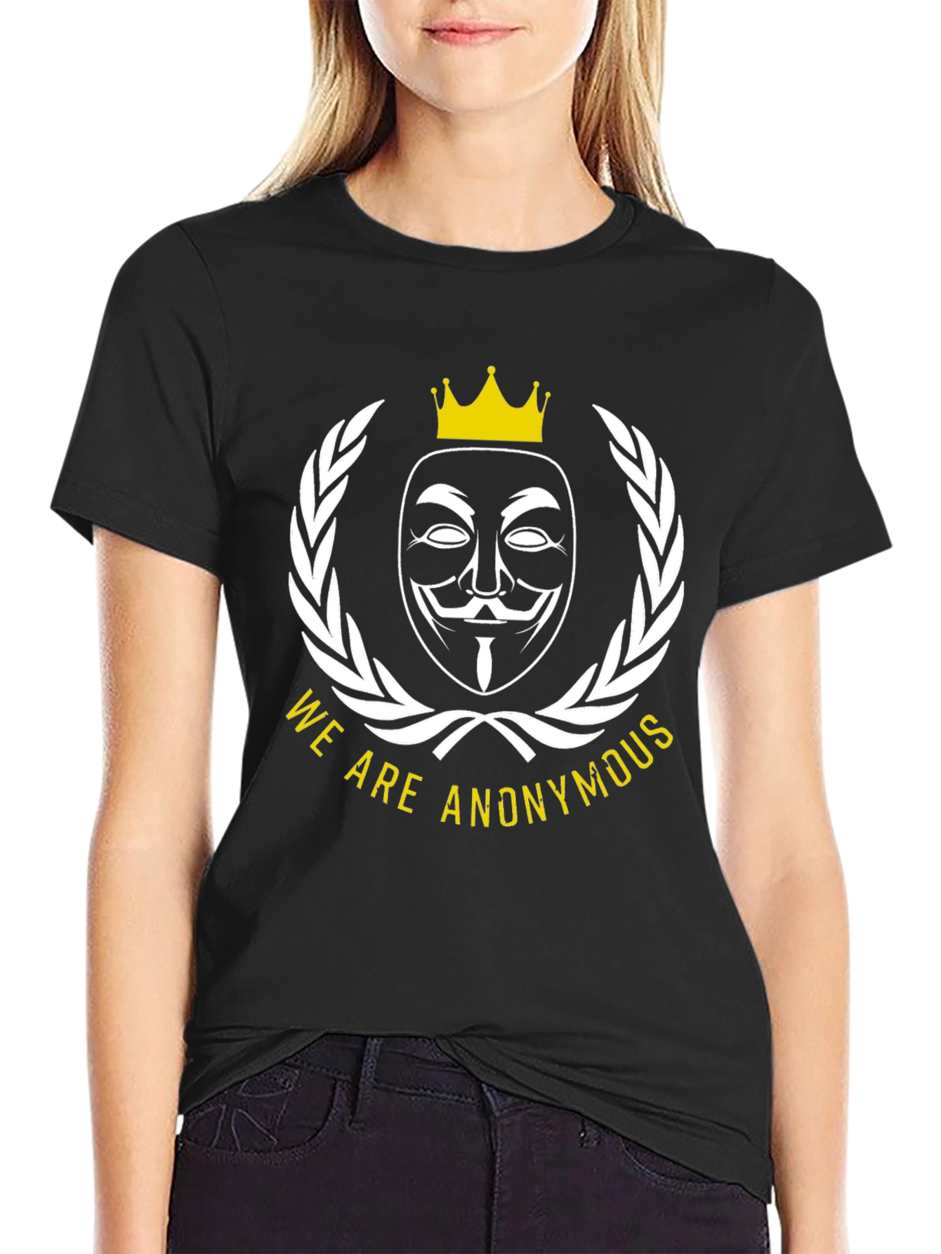 Anonymous Mask Crown T-Shirt - Statement Style!